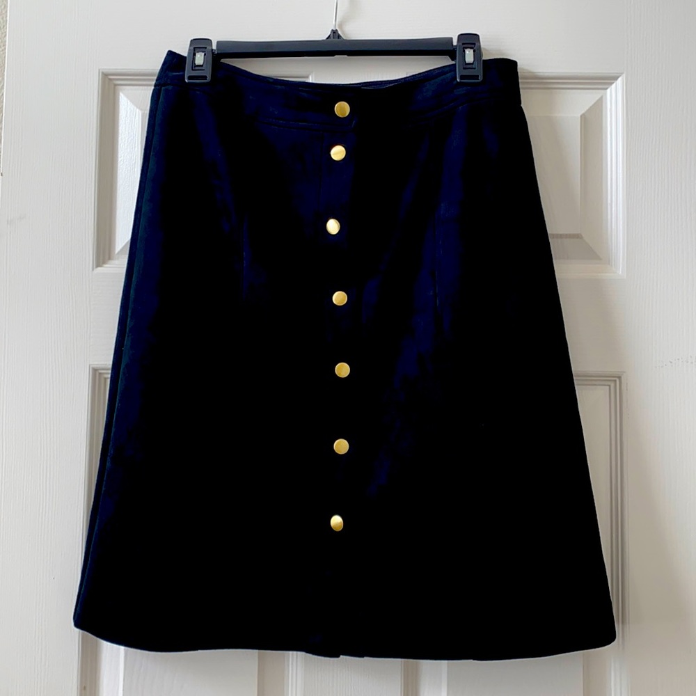 Black Skirt with gold buttons